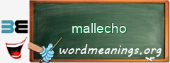 WordMeaning blackboard for mallecho